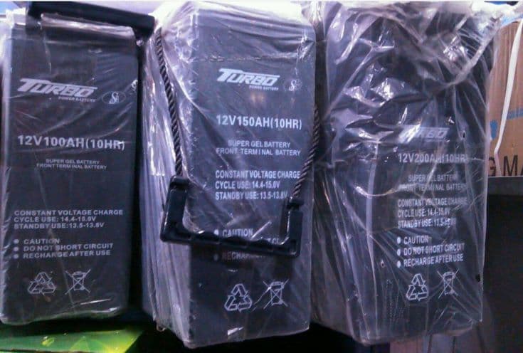 Turbo gel batteries are of two types, vertical and horizontal